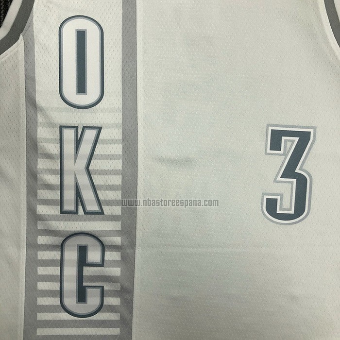 Camiseta Oklahoma City Thunder Chris Paul NO 3 Ciudad 2021-22 Blanco